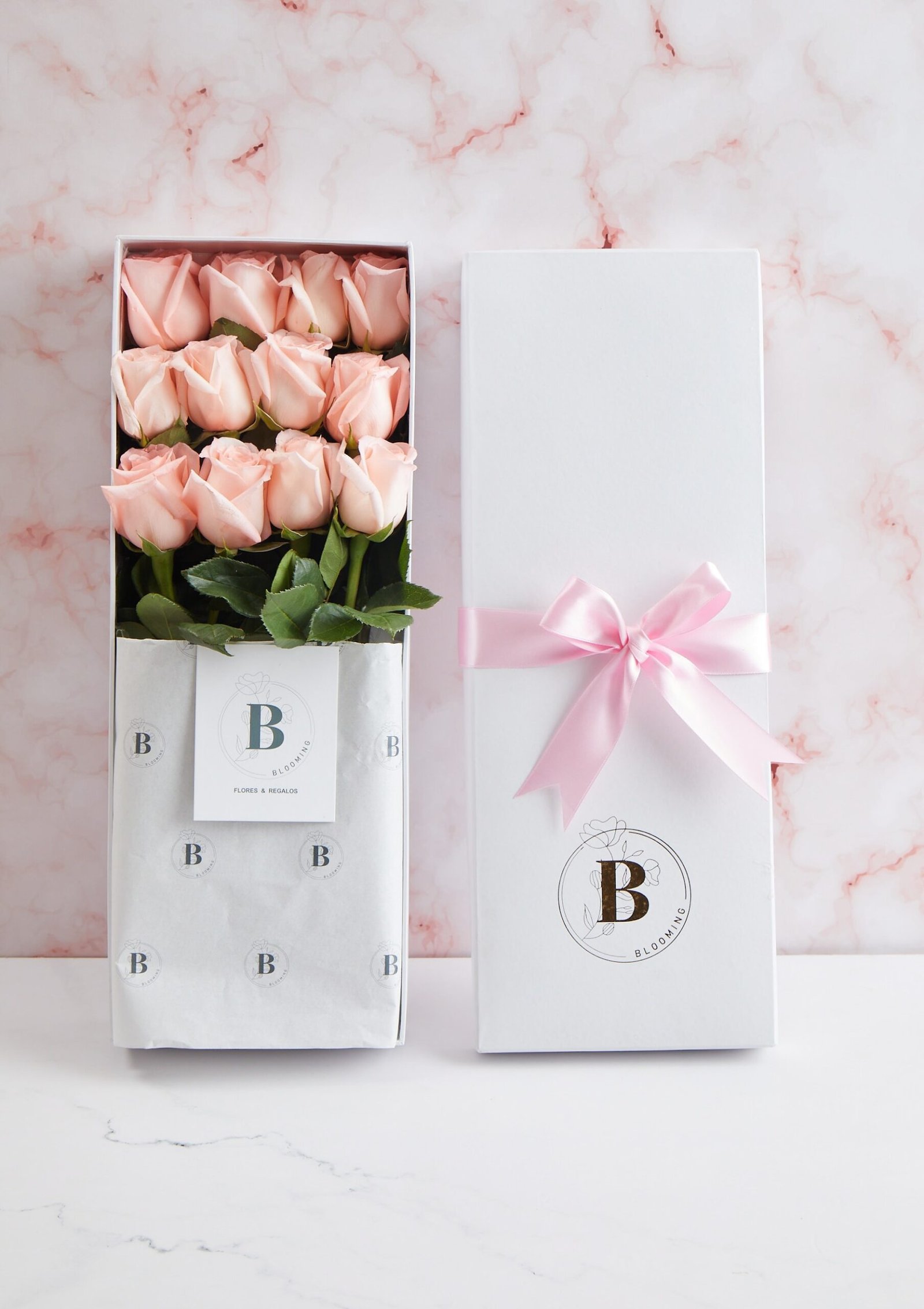 Caja de 12 Rosas Rosadas